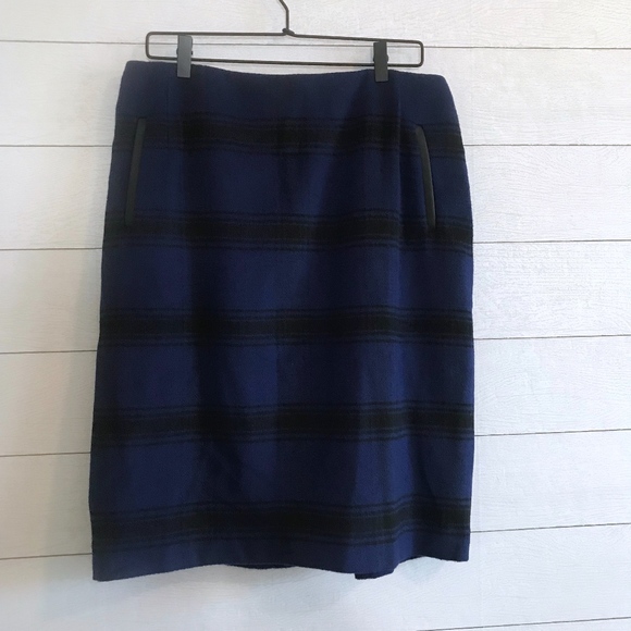 Talbots Dresses & Skirts - Talbots Blue & Black Plaid Pencil Skirt